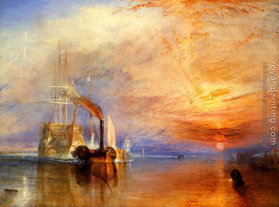 Joseph Mallord William Turner : The Fighting 'Temeraire,tugged to her last Berth to be broken up